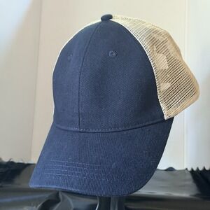 Brandy Melville Black And Tan Trucker Hat Cap Snapback Blank Cotton Blend